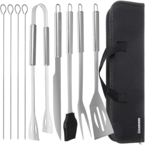 BBQ set 9-delig in handige draag en opbergtas