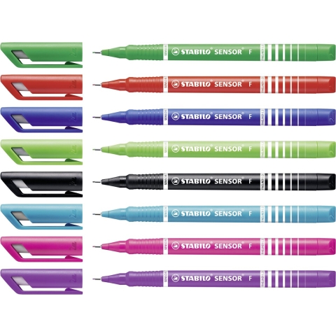 STABILO SENSOR fineliner etui 8 kleuren