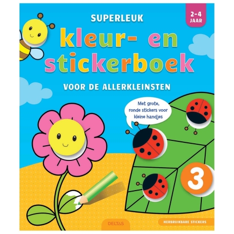 Superleuk kleur- en stickerboek (2-4jr)
