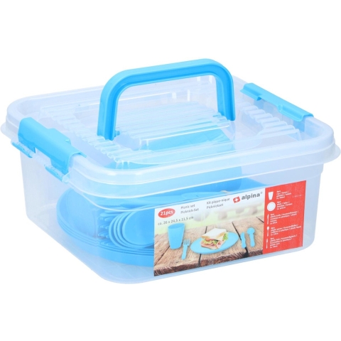 Alpina 4-persoons Picknickset in box