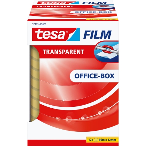 Tesa office film 66m x12mm pk/12