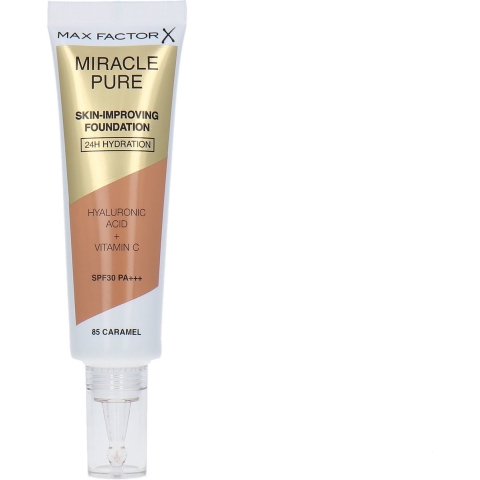 1+1 gratis: Max Factor Miracle Pure Foundation 085 Caramel 30 ml