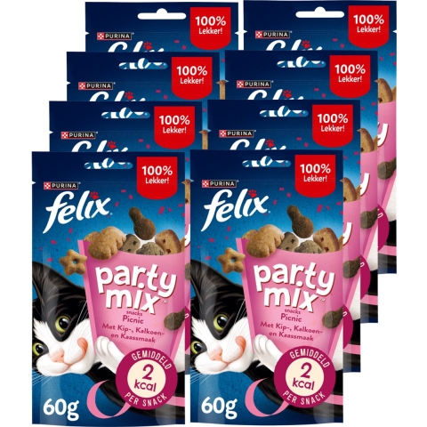 8x Felix Snack Party Mix Picnic 60 gr