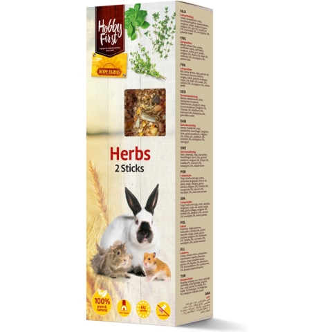 8x HobbyFirst Hope Farms Sticks Small Animals Herbs 112 gr