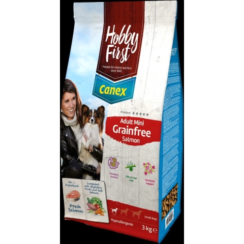 HobbyFirst Canex Adult Hondenvoer Salmon Mini Grainfree 3 kg