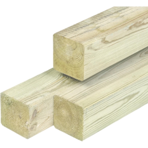 Paal Midden-Europees grenen 8,8x8,8x300 cm Tuindeco - Tuindeco