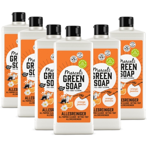 6x Marcel's Green Soap Allesreiniger Sinaasappel&Jasmijn 750 ml