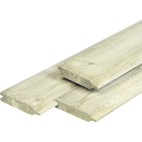 Dubbel rabat Midden-Europees grenen 2,8x14,0x420 cm Tuindeco - Tuindeco