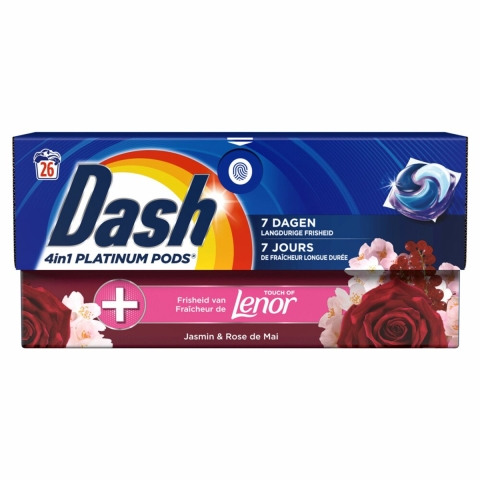 Dash Wasmiddelcapsules 4in1 Pods Jasmin&Rose de Mai 26 stuks