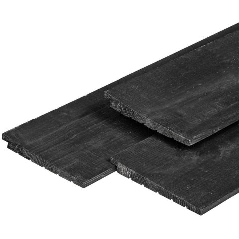 Noord-Europees vuren Zweeds rabat Eco gedroogd, zwart gespoten 1,1/2,2 x 19,5 x 480 cm Tuindeco - Tuindeco
