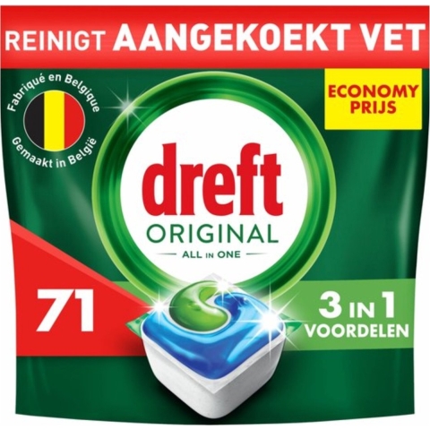 Dreft Vaatwastabletten All In One Original 71 stuks