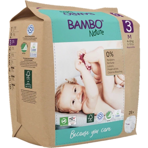 2x Bambo Nature Luiers Maat 3 (4-8 kg) 28 stuks