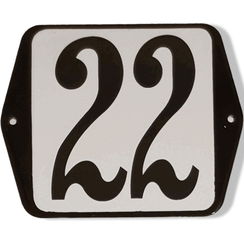 Huisnummer standaard nummer 22 - Warentuin mix