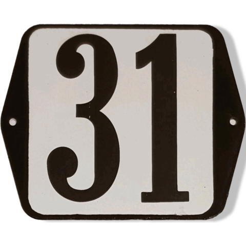 Huisnummer standaard nummer 31 - Warentuin mix