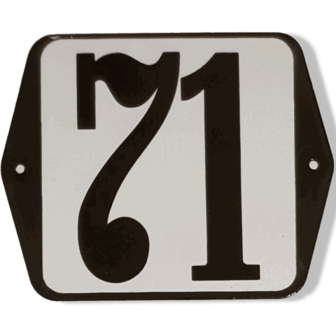 Huisnummer standaard nummer 71 - Warentuin mix
