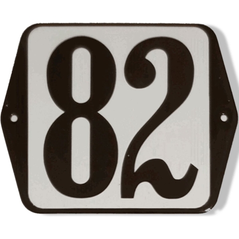 Huisnummer standaard nummer 82 - Warentuin mix