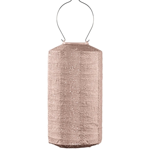 Cylinder dia. 18 cm Paisley roze lampion - Lumiz