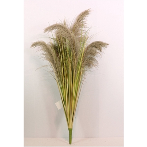 Kunstplant Gras Bos 5 pluim Groen - Buitengewoon de boet