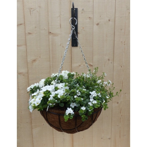 Hanging basket zomerbloeiers wit h25 cm - Warentuin natuurlijk