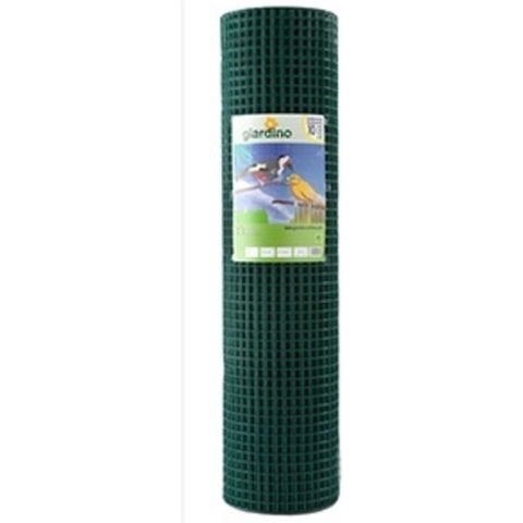 Gelast gaas geplastificeerd groen mazen 1.3 x 1.3 cm - Giardino