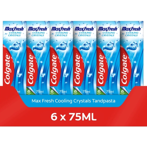 6x Colgate Tandpasta Max Fresh Cooling Crystals 75 ml