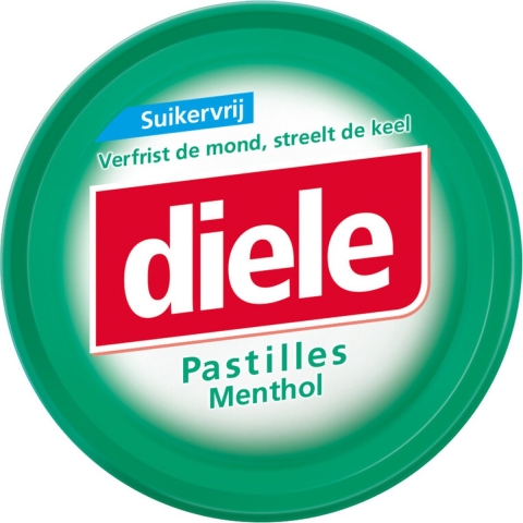 10x Diele Pastilles Menthol Suikervrij 50 gr