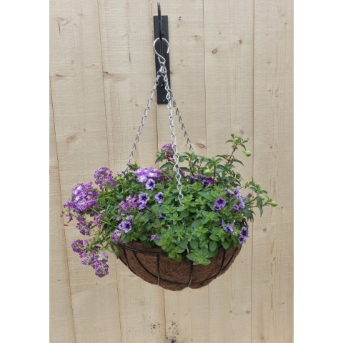 Hanging basket zomerbloeiers paars/blauw h25 cm - Warentuin natuurlijk
