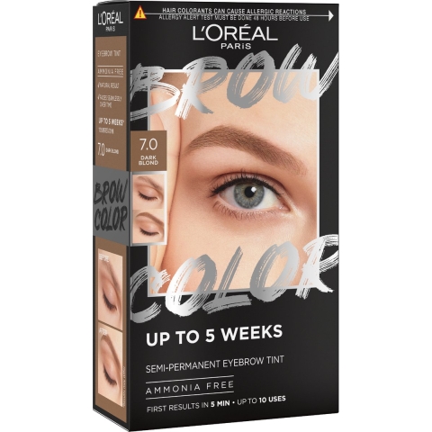 1+1 gratis: L'Oréal Brow Color Wenkbrauwverf 7.0 Dark Blond 30 ml