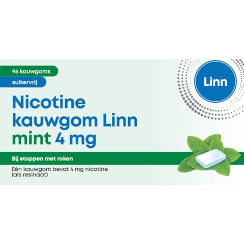Linn Nicotine Kauwgom Mint 4 mg 96 stuks