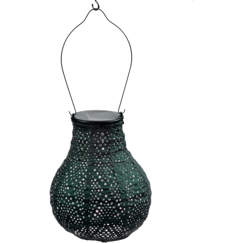 Solar lampion bulb ikat 16 cm groen - Lumiz