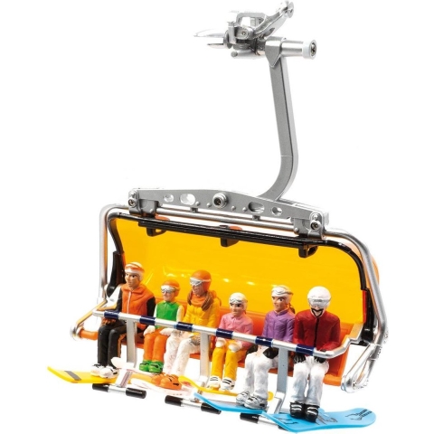 Figuren zittend snowboard 6 stuks - Jaegerndorfer