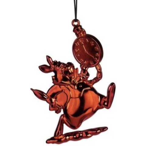 Ornament metaal konijn rood l12cm - Kurt s adler