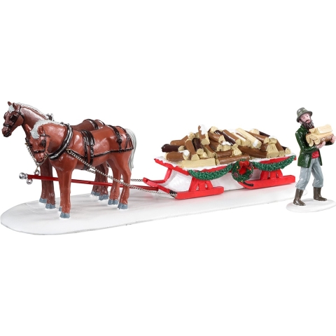 Firewood delivery, set of 2 - Lemax