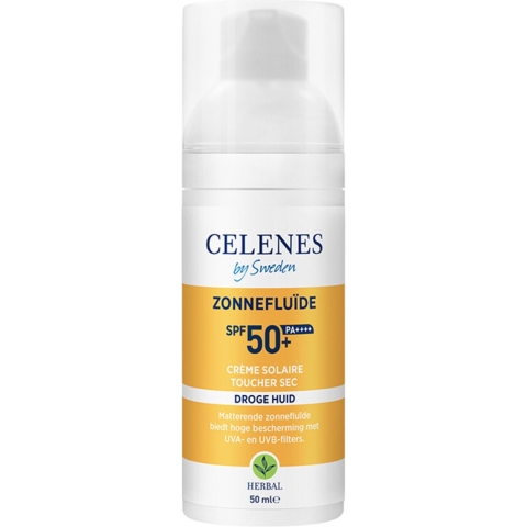 Celenes Herbal Dry Touch Zonnefluïde SPF 50+ Alle Huidtypes 50 ml