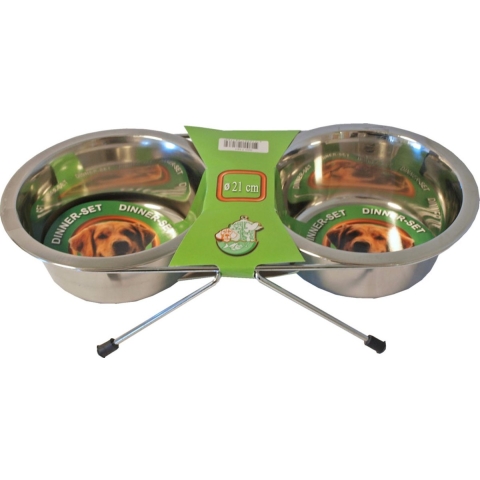 Dinner-set inclusief 2 RVS bakken 21 cm - Gebr de boon