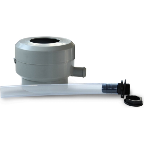 Regenton vulautomaat 60-100mm met bladvanger grijs - Garantia