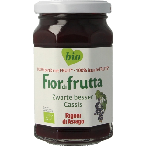 6x Fiordifrutta Biologische Jam Zwarte Bessen 250 gr