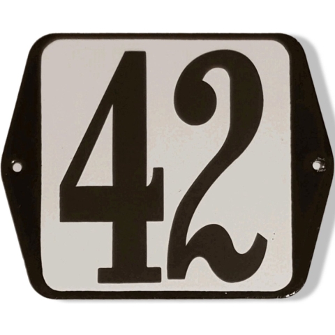 Huisnummer standaard nummer 42 - Warentuin mix