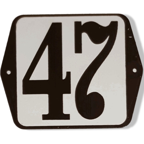 Huisnummer standaard nummer 47 - Warentuin mix