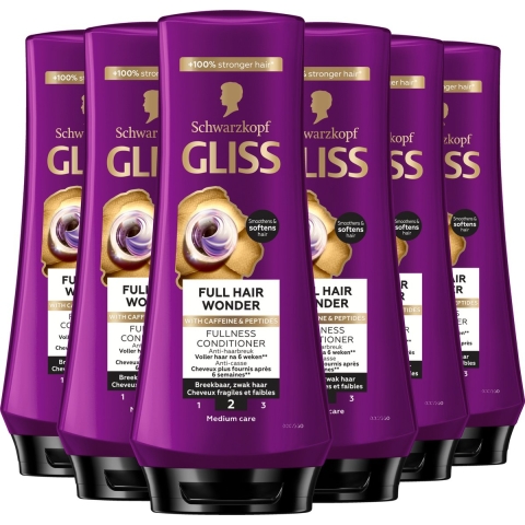 6x Gliss Conditioner Full Hair Wonder 200 ml