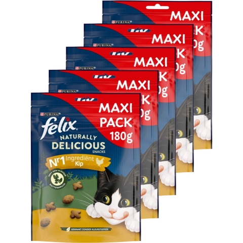 6x Felix Naturally Delicious Maxipack Kip 180 gr