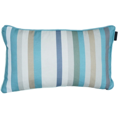 Sierkussen met paspel ca. 30x50 cm Righe azure Madison - Madison