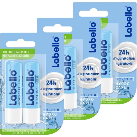 6x Labello Lippenbalsem Blister Hydro Care