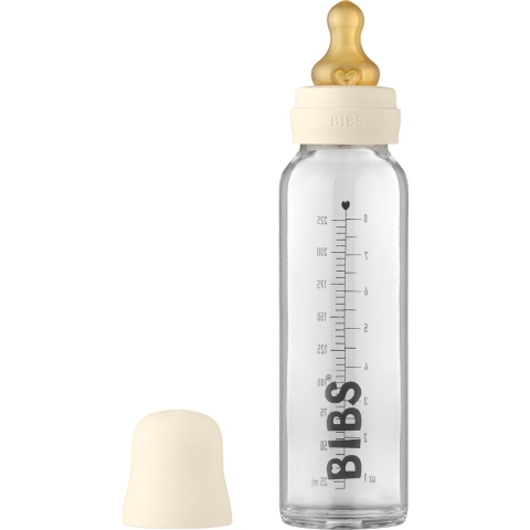 Bibs Glazen Babyfles Complete Set Ivory 225 ml