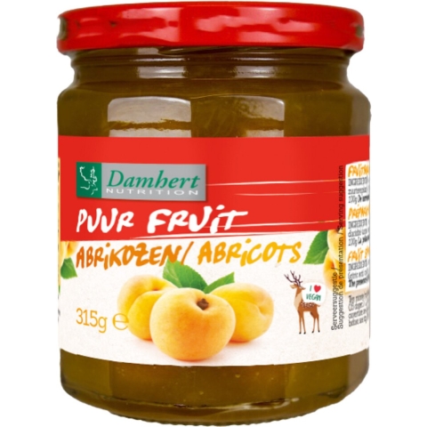 6x Damhert Puur Fruit Confiture Abrikoos 315 gr