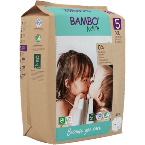 2x Bambo Nature Luiers Maat 5 (12-18 kg) 22 stuks