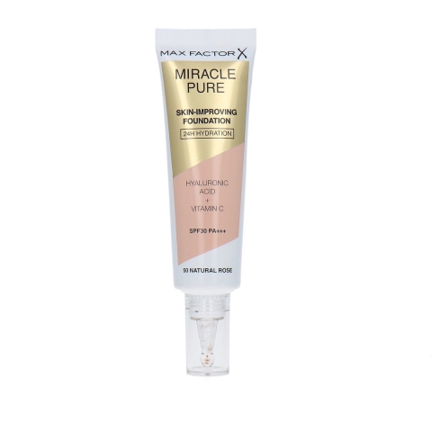 1+1 gratis: Max Factor Miracle Pure Foundation 050 Natural Rose 30 ml