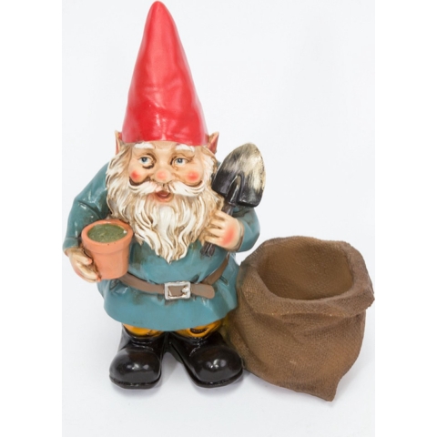 Tuinkabouter met schop en zak - Oosterik home