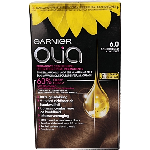1+1 gratis: Garnier Olia Permanente Crèmekleuring 6.0 Donkerblond