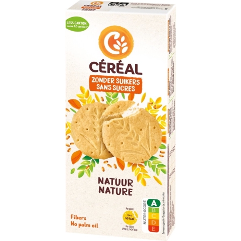 6x Céréal Zandkoekjes Natuur Suikervrij 132 gr